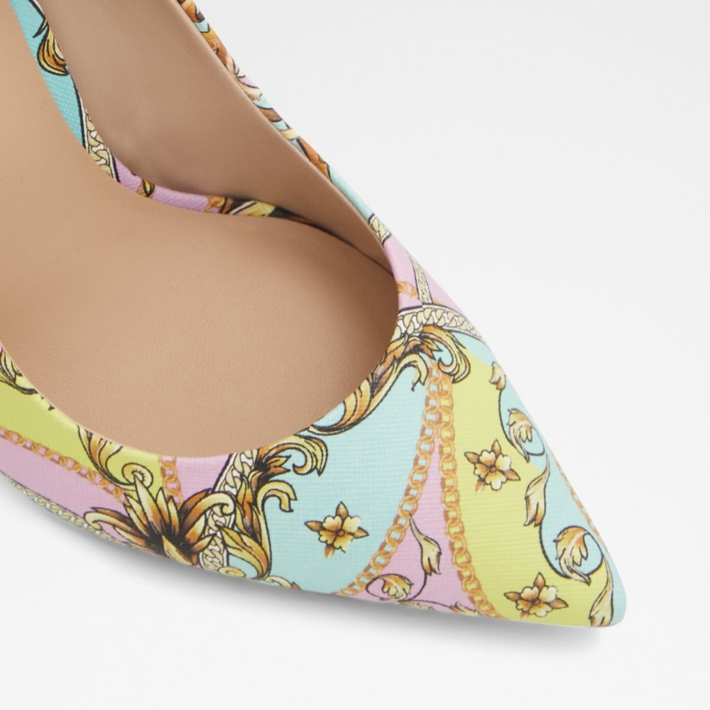 👣ALDO 🇺🇲Stessy Multicolored Stilettos (Pastels) heel shoes footwear - Picture 2 of 16
